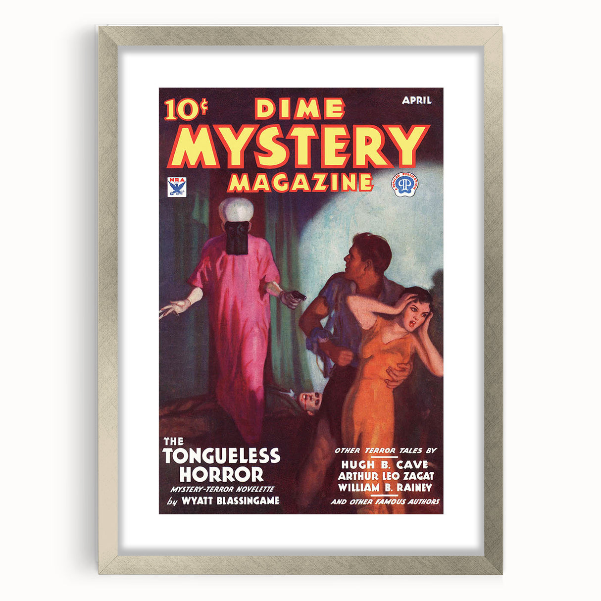 Dime Mystery Magazine Cover Art – Retro Horror Mystery Wall Decor