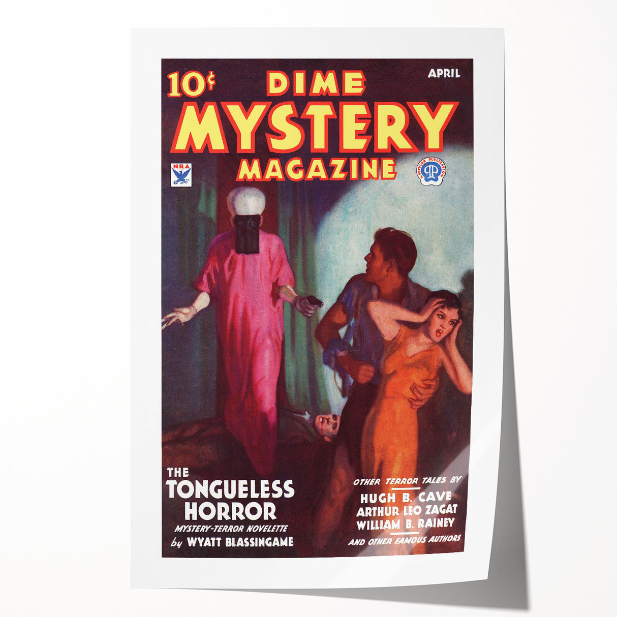 Dime Mystery Magazine Cover Art – Retro Horror Mystery Wall Decor