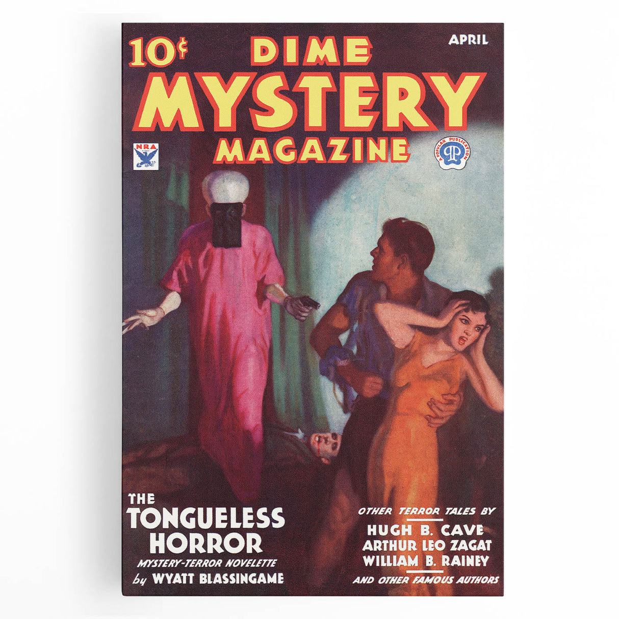 Dime Mystery Magazine Cover Art – Retro Horror Mystery Wall Decor