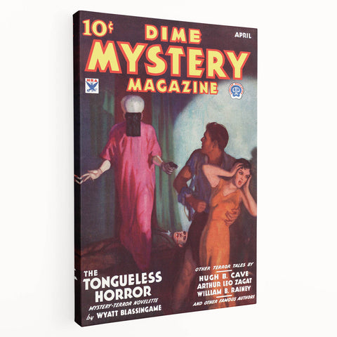 Dime Mystery Magazine Cover Art – Retro Horror Mystery Wall Decor