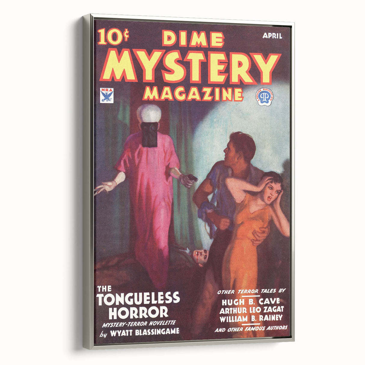 Dime Mystery Magazine Cover Art – Retro Horror Mystery Wall Decor