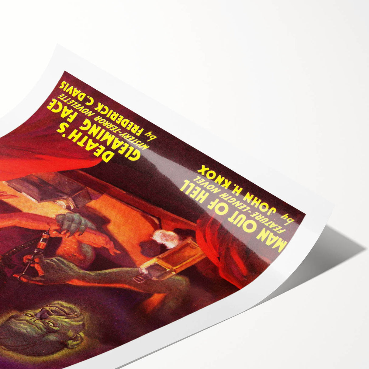 Vintage Magazine Cover Art - Dime Mystery Magazine Retro Print