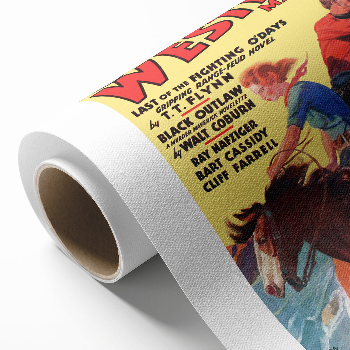 Vintage Magazine Cover Art - Dime Western Magazine Retro Print