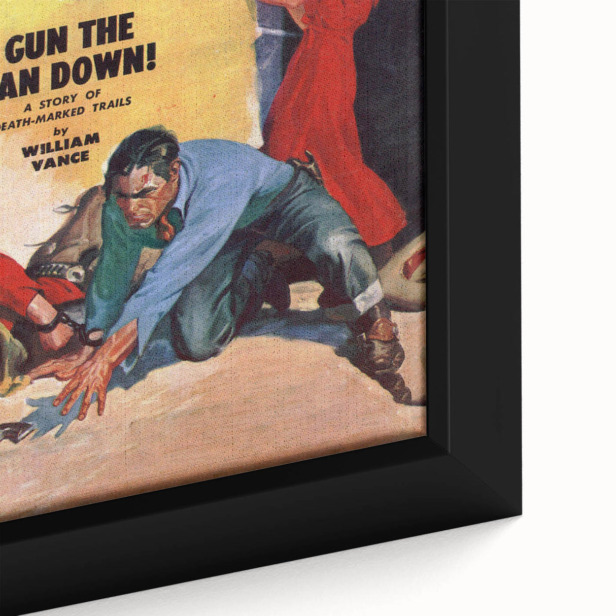 Vintage Magazine Cover Art - Dime Western Magazine Retro Print