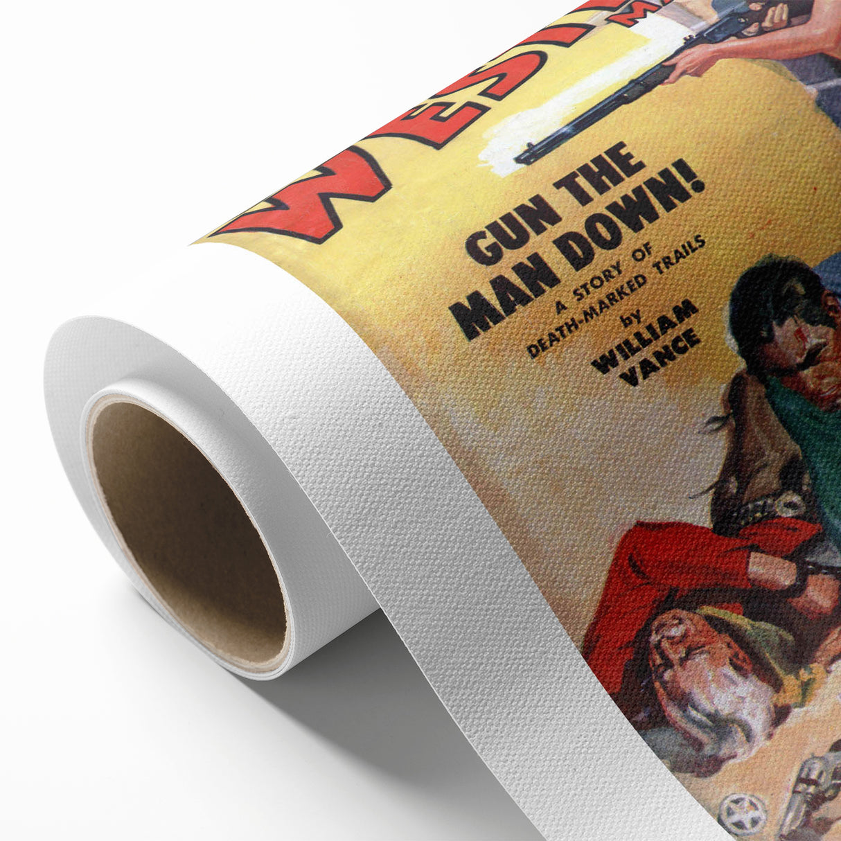 Vintage Magazine Cover Art - Dime Western Magazine Retro Print