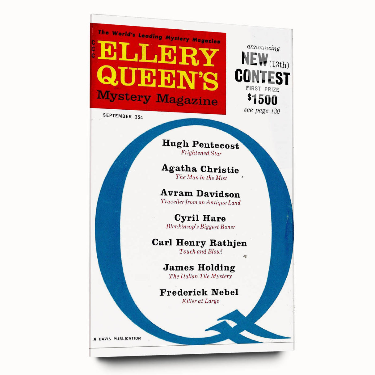 Ellery Queen’s Vintage Magazine Cover Art - Retro Mystery Print