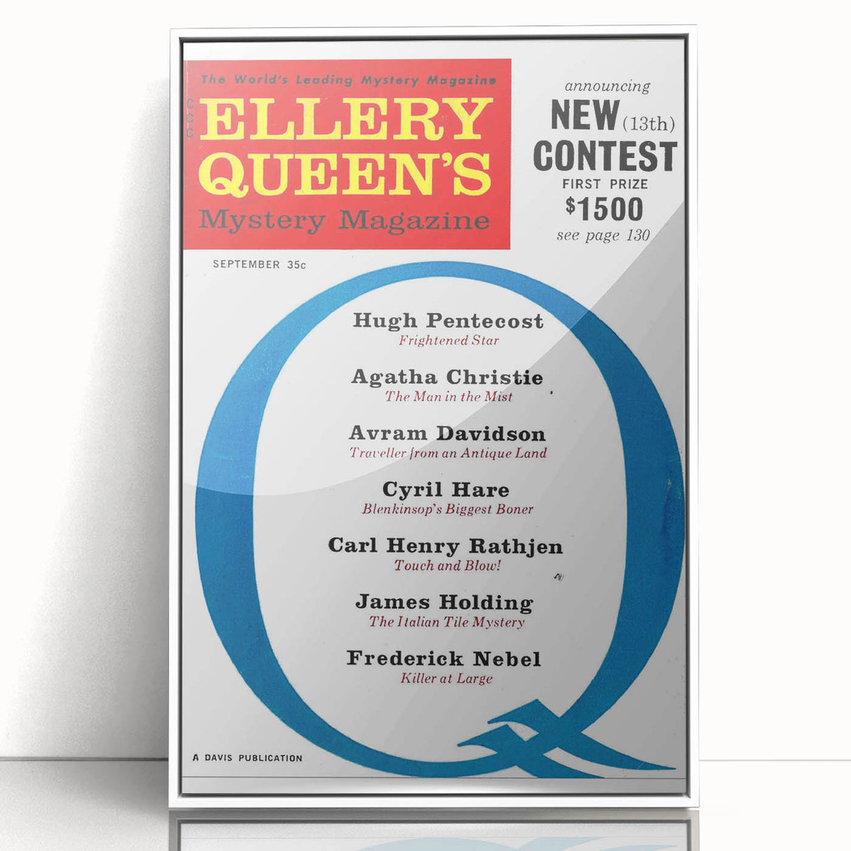 Ellery Queen’s Vintage Magazine Cover Art - Retro Mystery Print