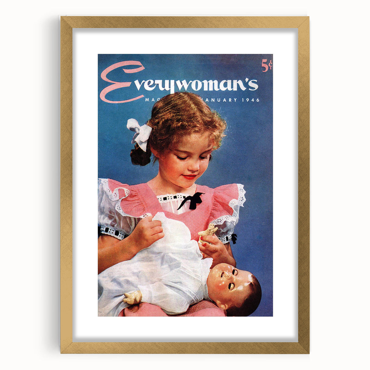 Everywoman’s Vintage Magazine Cover - Retro 1946 Wall Art Print