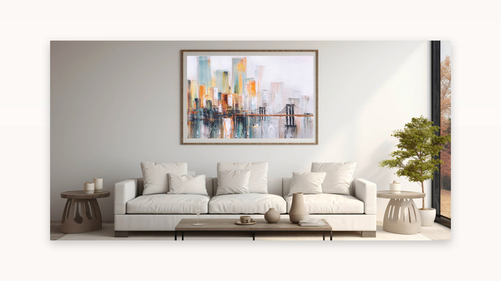 Abstract Architecture Cityscape Art - Geometric Urban Building Print