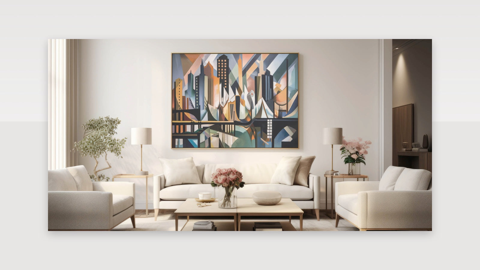 Large Abstract Architecture Canvas Print | Geometric Urban Art