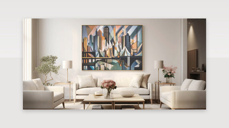Large Abstract Architecture Canvas Print | Geometric Urban Art