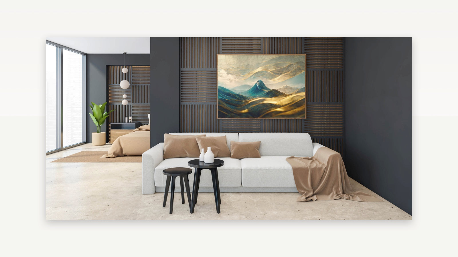 Artistic Landscape Designs - Enchanted Mountain Abstract Wall Art