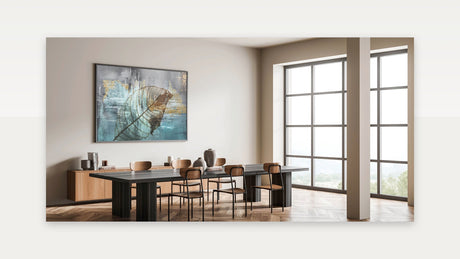 Modern Minimalist Geometric Abstract Art on Canvas