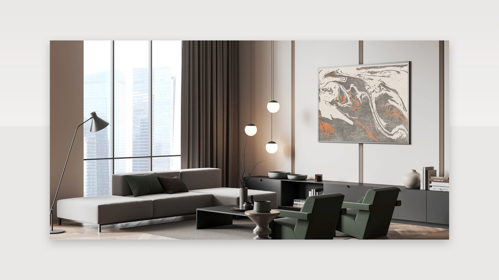 Minimalist Abstract Strokes and Lines Art Canvas