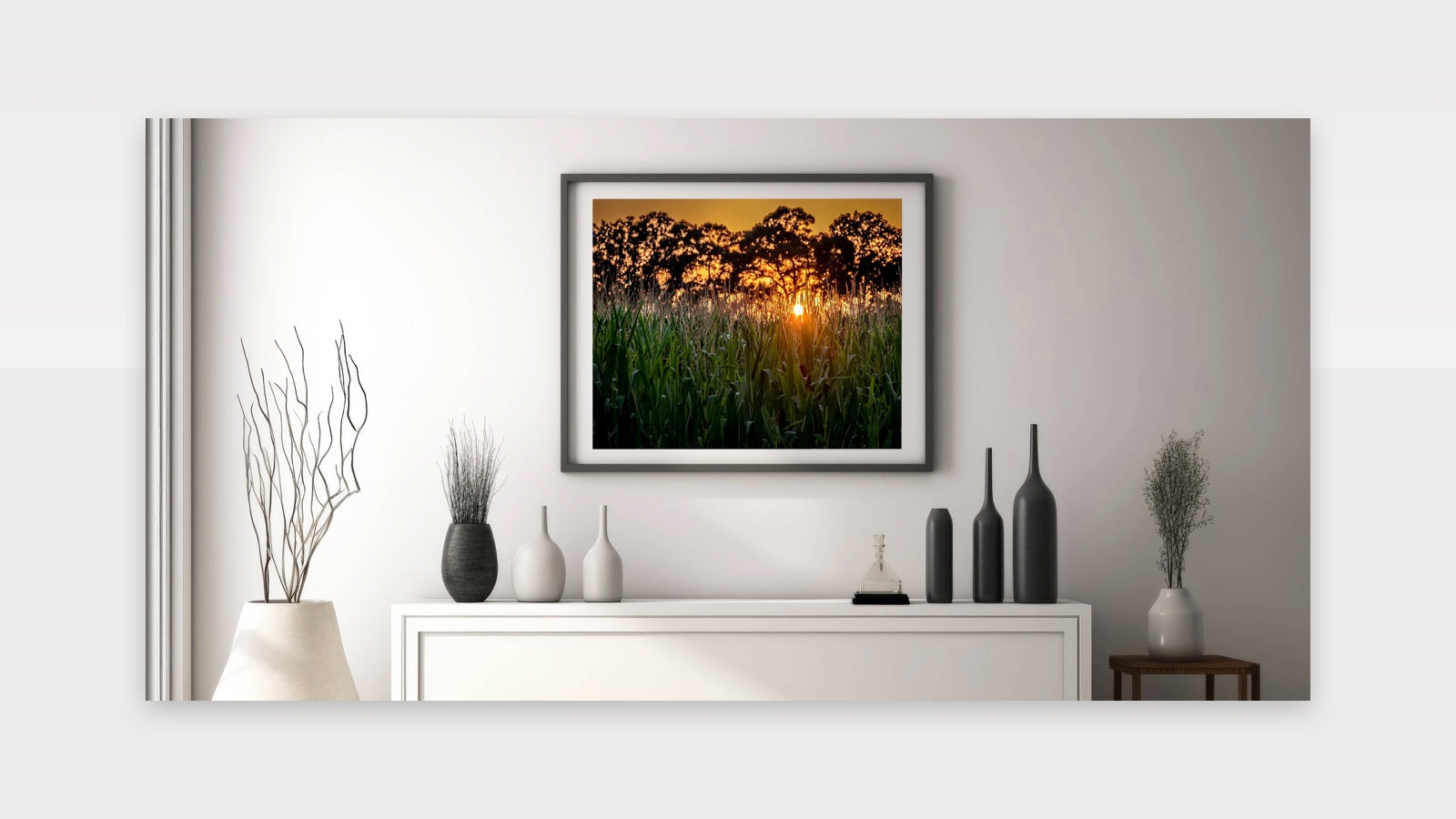 Raleigh Sunset Cornfield Art - Scenic North Carolina Rural Photography