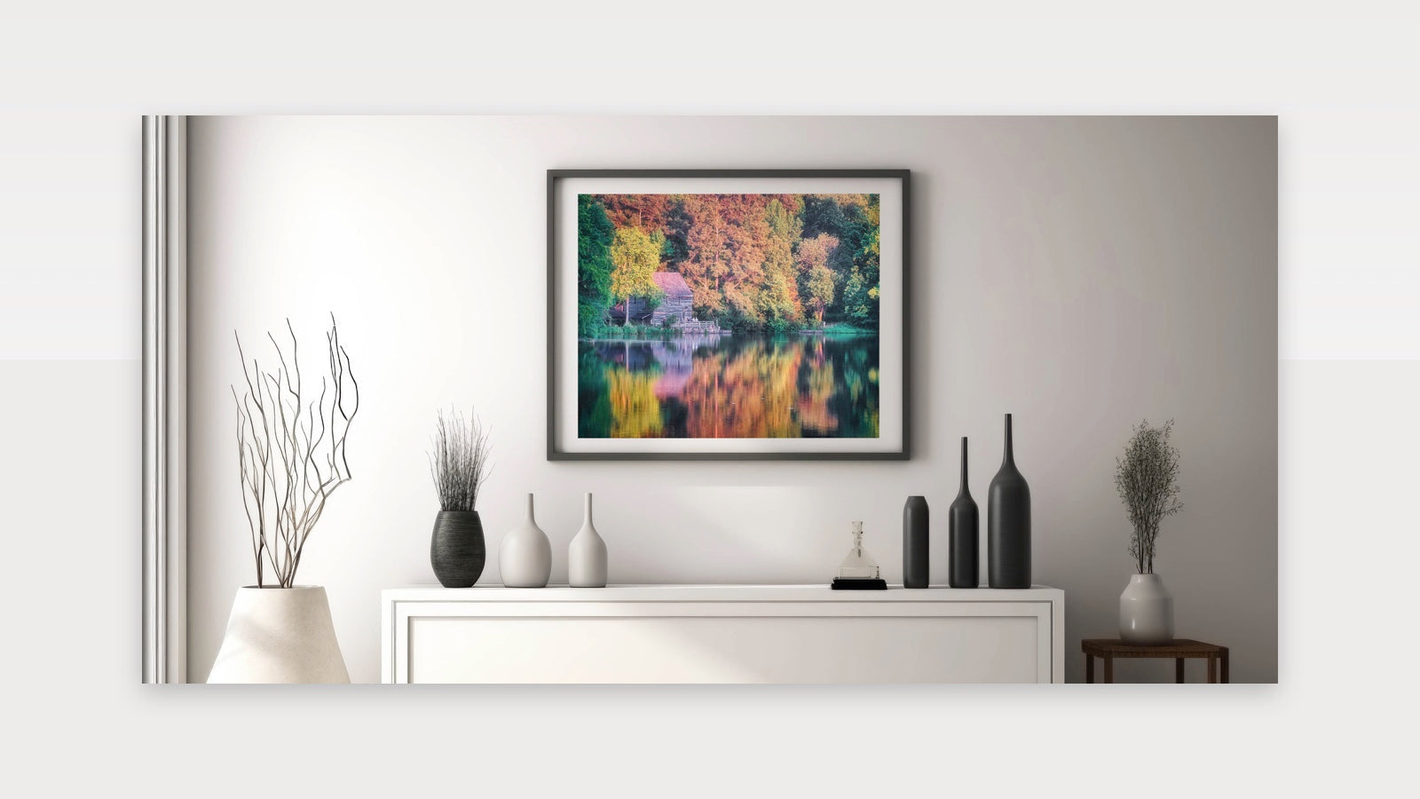 Raleigh Mill Reflections Art - Scenic North Carolina Lakeside Wall Decor