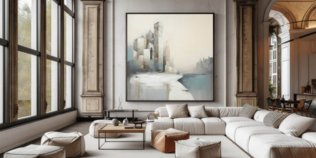Abstract Architecture Wall Art - Modern Architectural Geometric Canvas