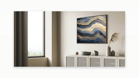 Nature Closeups Canvas Print - Abstract Blue and Gold Wall Art