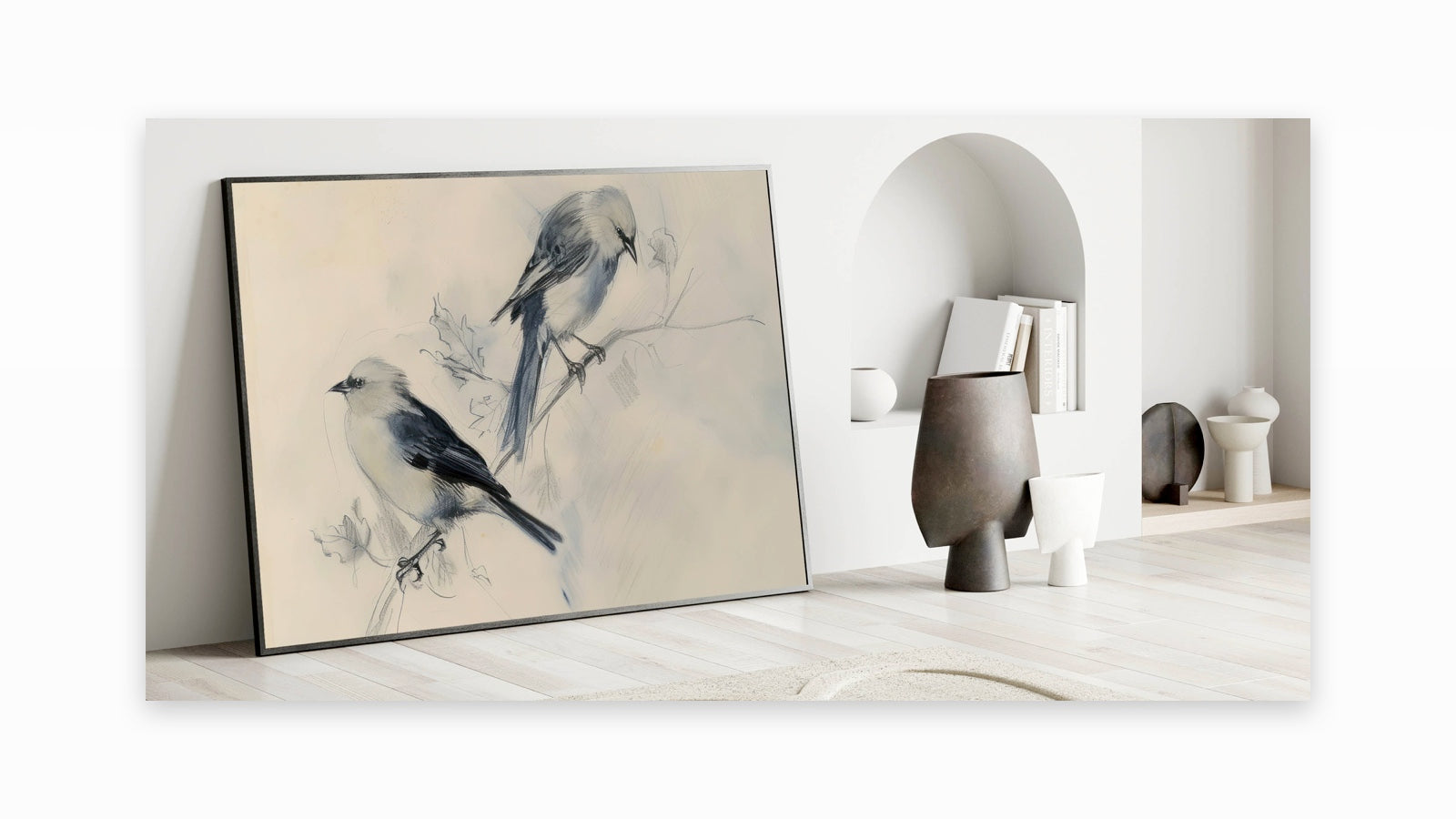 Serene Songbirds Artwork - Animal Canvas Prints for Home Decor