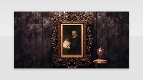 Baroque Portrait of Scholar with Quill - Antique Art Prints