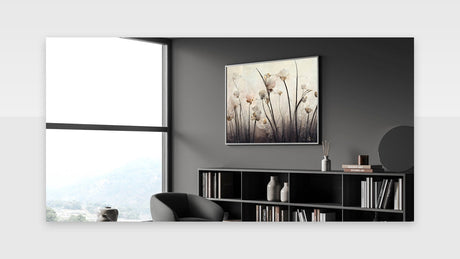 Elegant Floral Living Room Wall Art - Modern Canvas & Framed Print