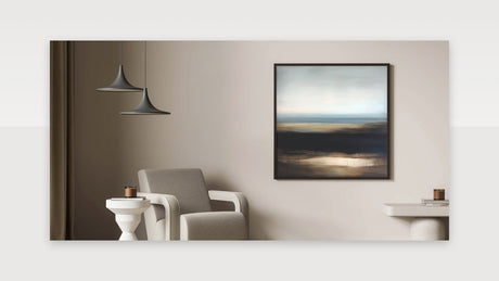 Modern Abstract Wall Art - Contemporary Brown & Black Landscape