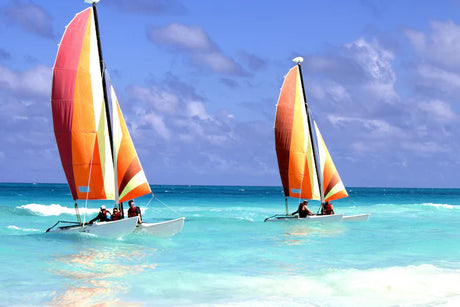 Antigua collection sailboat wall art depicting leisure sailing as a recreational water sport on the sea