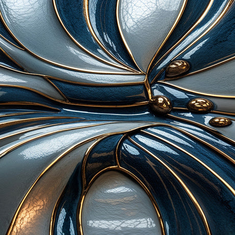 Silver Fractal Art Wall Decor from the Dishes Collection for Modern Home Aesthetics