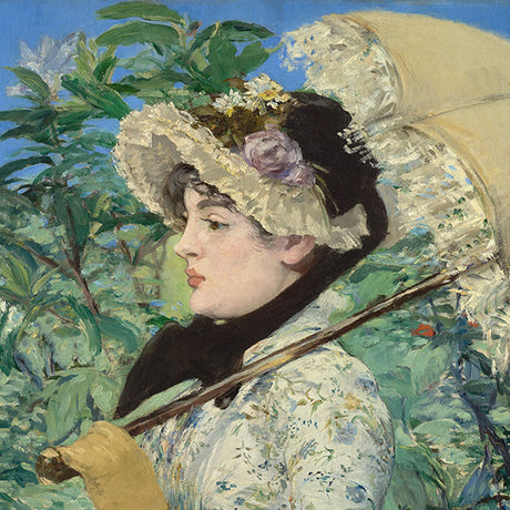 Édouard Manet modern art wall painting featuring headgear and hat in watercolor style