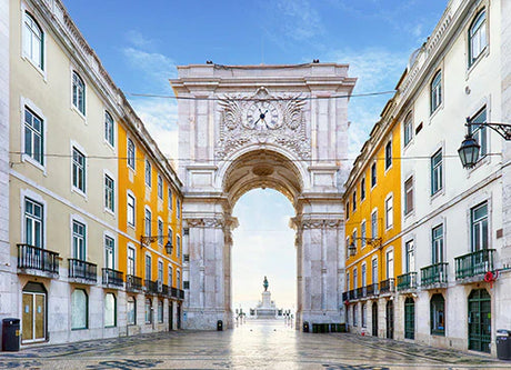 Lisbon Collection Wall Art featuring Triumphal Arch, Arcade, and Town Square