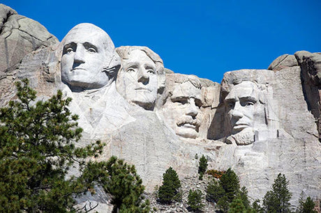Mt Rushmore National Monument wall art featuring historic sculpture landmark