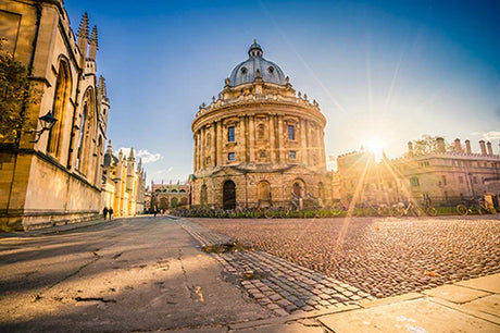 Oxford Collection wall art featuring city landmarks, medieval palace with classical dome architecture