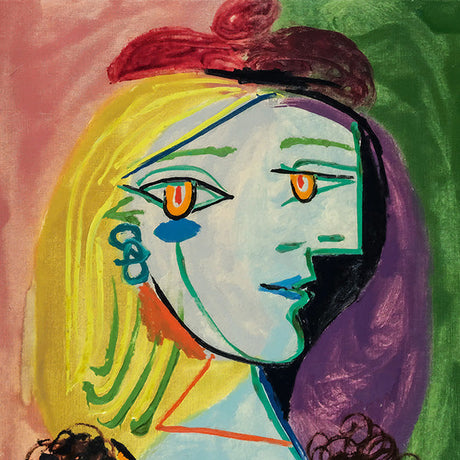 Picasso collection modern art piece, featuring a creative watercolor painting and illustration.