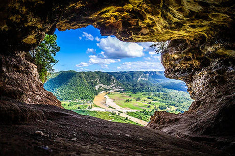 Stunning Puerto Rico wall art featuring a natural mountainous landscape with geological formations