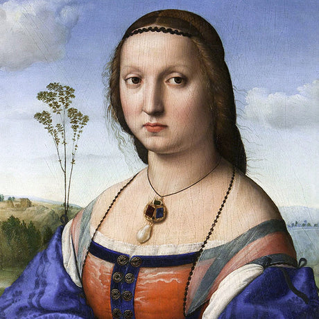 Modern watercolor self-portrait from Raphael's collection featuring thorax, abdomen, and necklace.