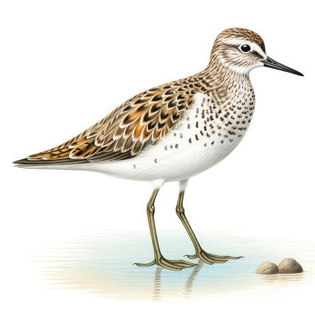 Shore Birds wall art featuring a detailed common sandpiper print, perfect for enhancing your home decor.