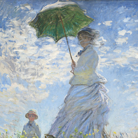 Victorian fashion-inspired umbrella painting from 'The Impressionists and Beyond' modern art collection.