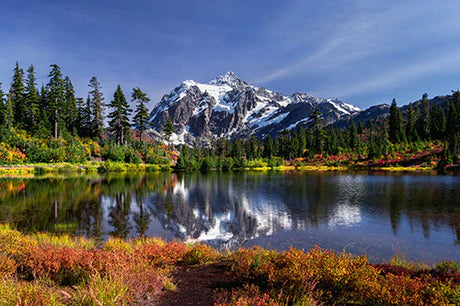 Washington collection wall art featuring a breathtaking view of mountainous landscape and highland wilderness