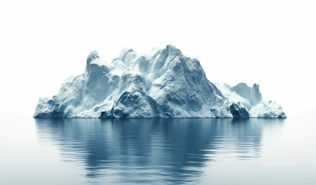 Stunning Antarctic wall art featuring ice caps, glaciers, and sea ice in a snow-covered Arctic landscape.