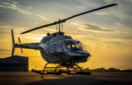 Dusk sky backdrop for a helicopter rotorcraft flight, showcasing aviation and aerospace engineering in wall art.