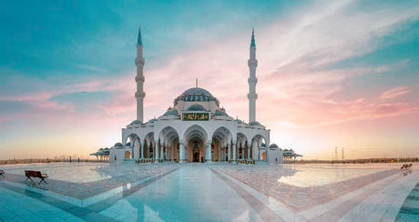 Blue dome mosque architecture, a renowned tourist attraction and holy place of worship