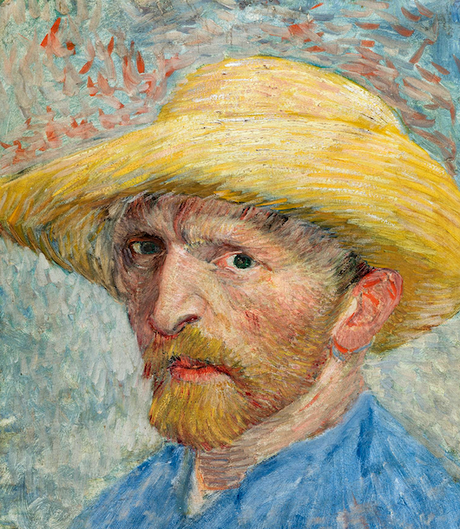 Modern art self-portrait watercolor painting of popular artist with moustache in the 'Popular Artists' collection