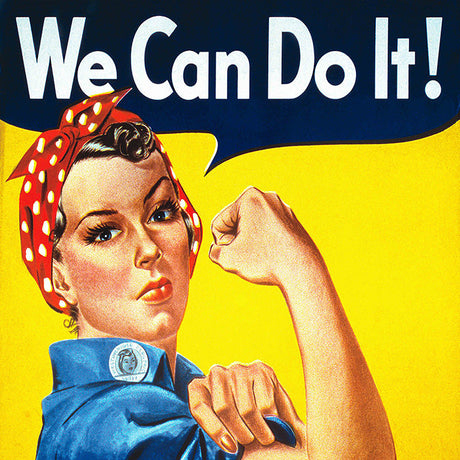 Vintage poster art depicting happiness theme, part of the 'Vintage Motivational Posters' wall art collection.