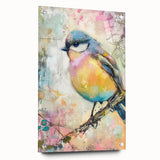 Acrylic glass side view displaying a sleek design with precision pins, showcasing its clarity and modern aesthetic, ideal for contemporary decor or display.