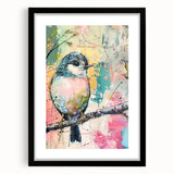 Black picture frame with a white mat, showcasing a blank space for artwork or photos, ideal for home decor or gallery displays, viewed from the front.