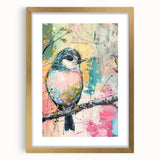 Elegant gold-framed picture frame with a white mat, showcasing a classic front view design, perfect for enhancing home decor and displaying artwork or photos.