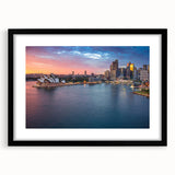 Extra large abstract art print with vibrant, textured swirls of blue, orange, and yellow on canvas.