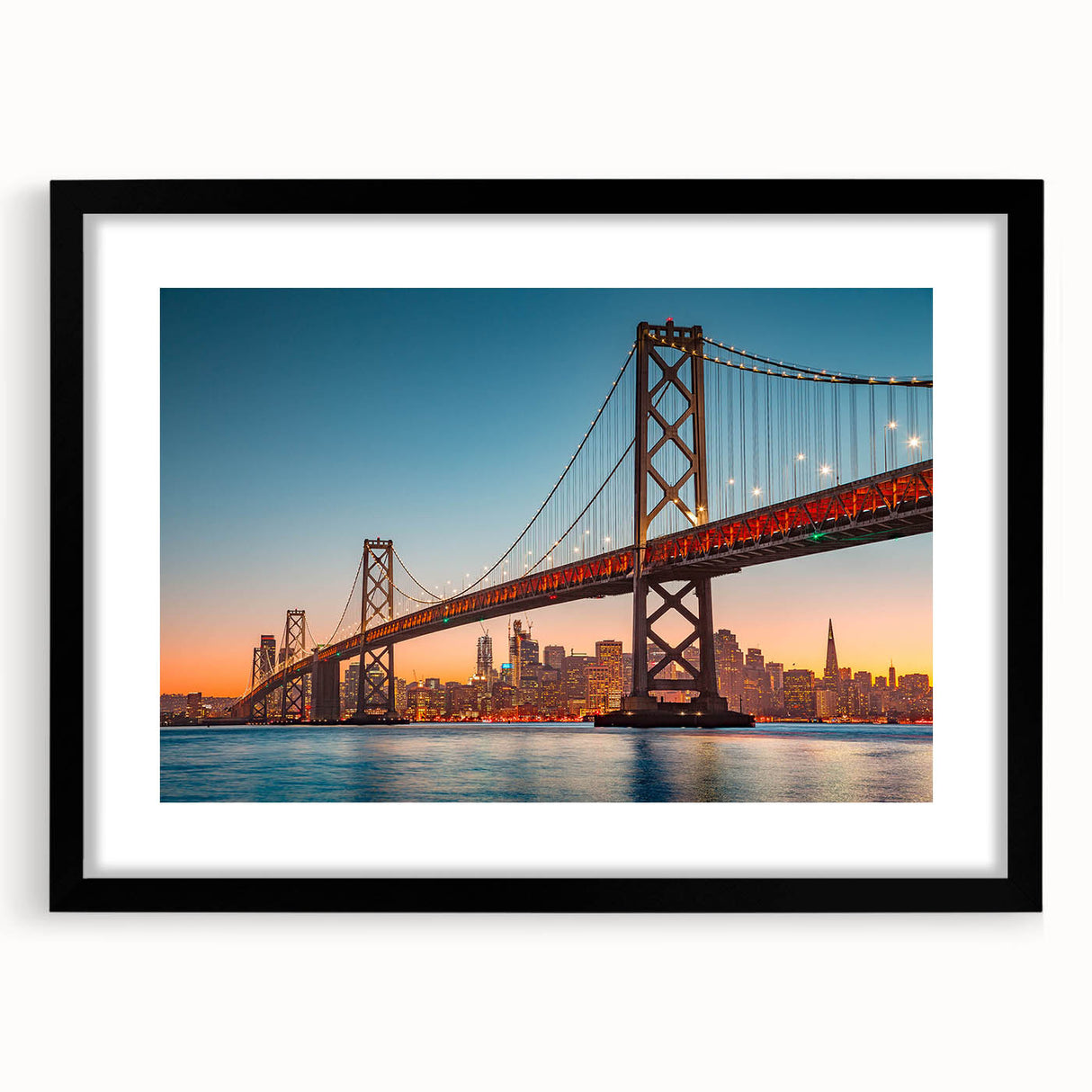 Colorful abstract art print with vibrant, textured strokes on a large canvas, ideal for living room decor.