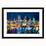 Colorful abstract art print featuring vibrant, textured strokes on extra large canvas, ideal for living room decor.