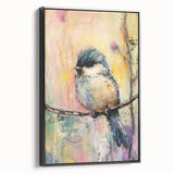 Framed black canvas wall art showcasing an abstract design, viewed from the side, ideal for modern home decor or office space enhancement, emphasizing sleek lines and rich textures.